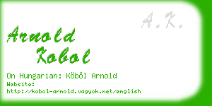 arnold kobol business card